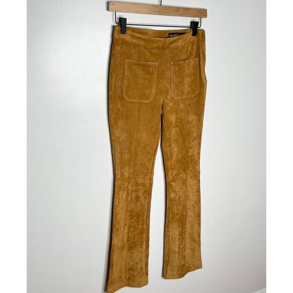 Blank NYC Faux Suede Patch Pockets Pants Womens 25 Toasted Caramel Boot Cut - Picture 3 of 12